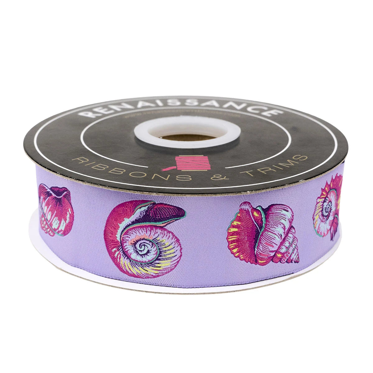 Floral Reef- Lil Shelly in Ultraviolet - 1-1/2" Ribbon by Tula Pink