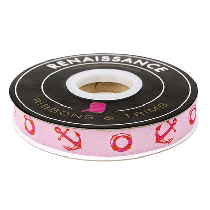 Floral Reef- Floaties and Sinkies in Coralline - 5/8" Ribbon by Tula Pink