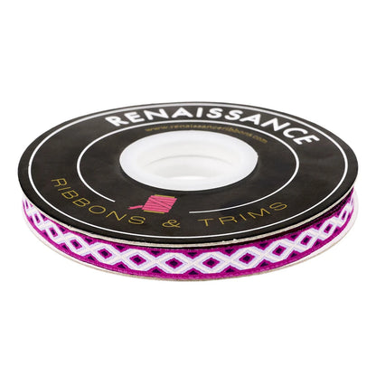 Floral Reef- Lighthouse Windows in Ultraviolet - 3/8" Ribbon by Tula Pink