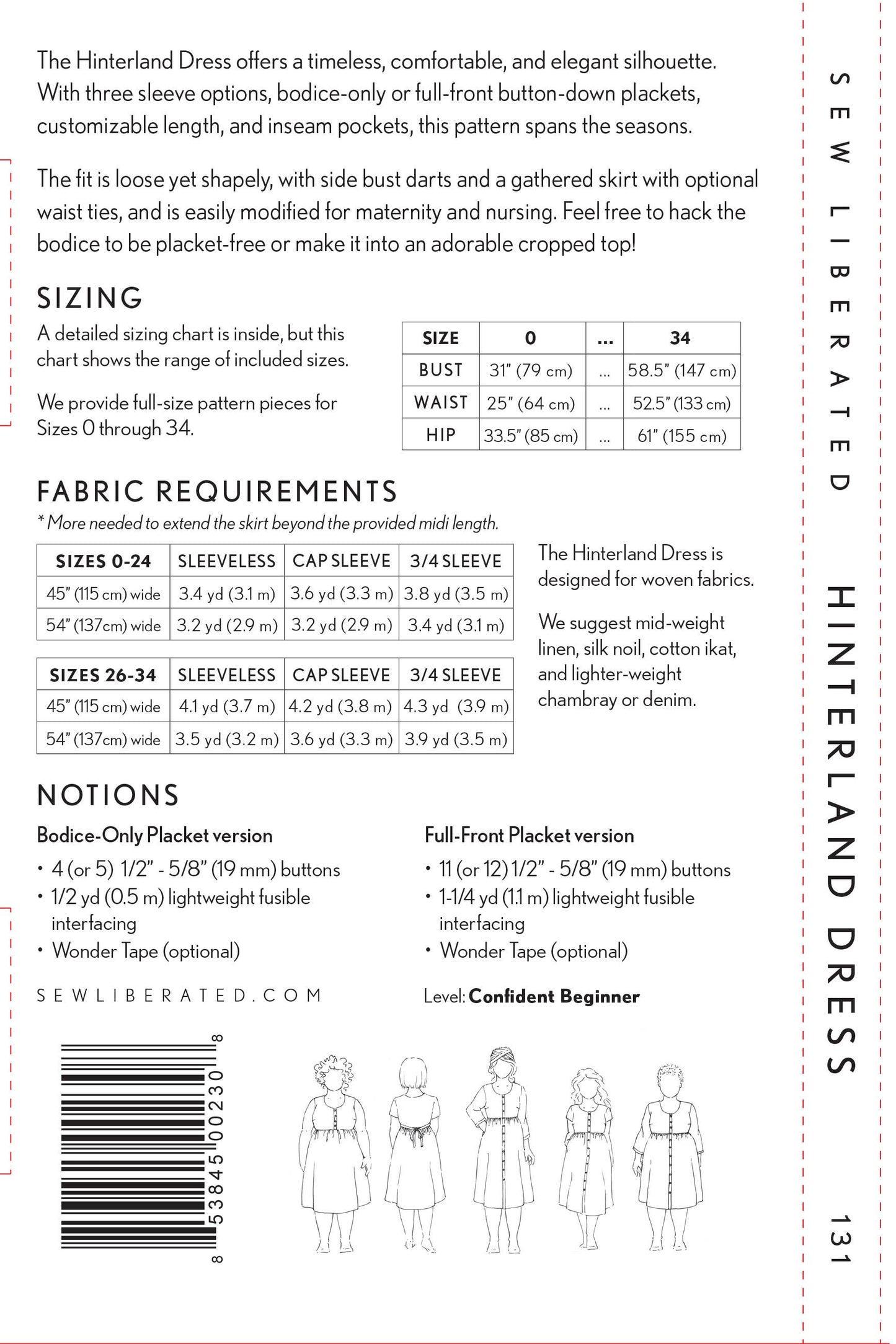 Hinterland Dress Sewing Pattern