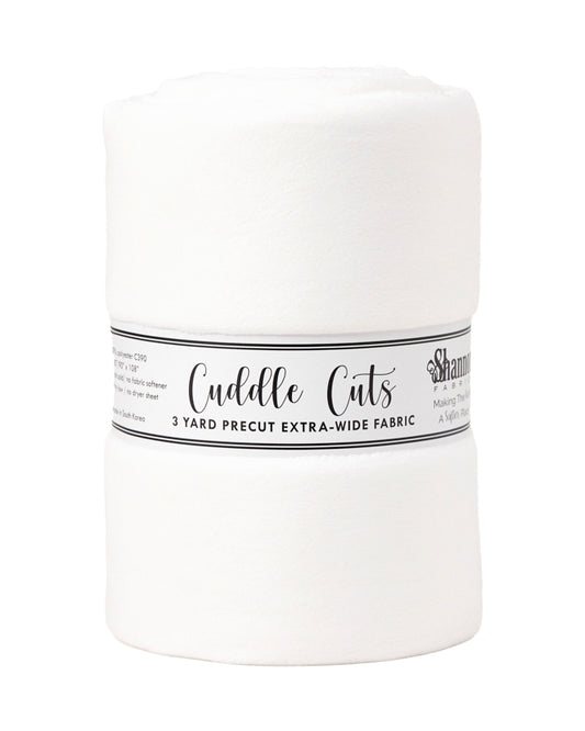 3 Yard Cuddle 110" Cut- White