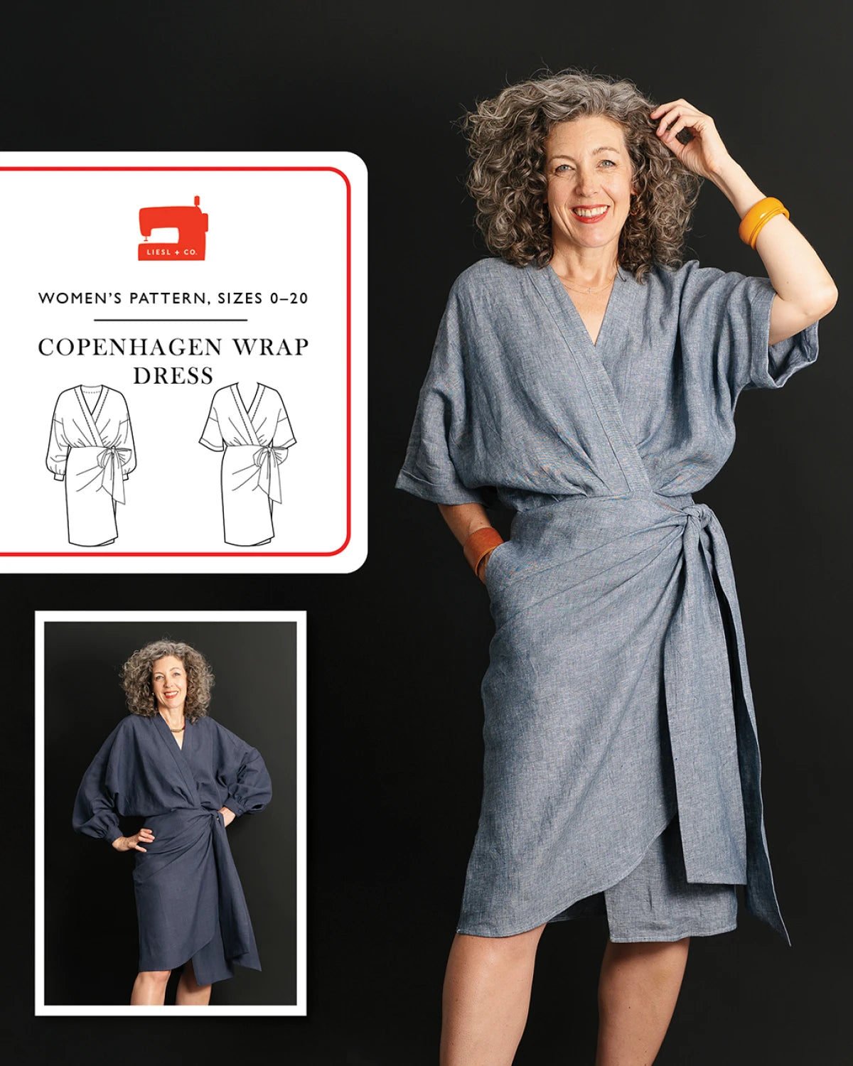 Copenhagen Wrap Dress pattern by Liesl & Co