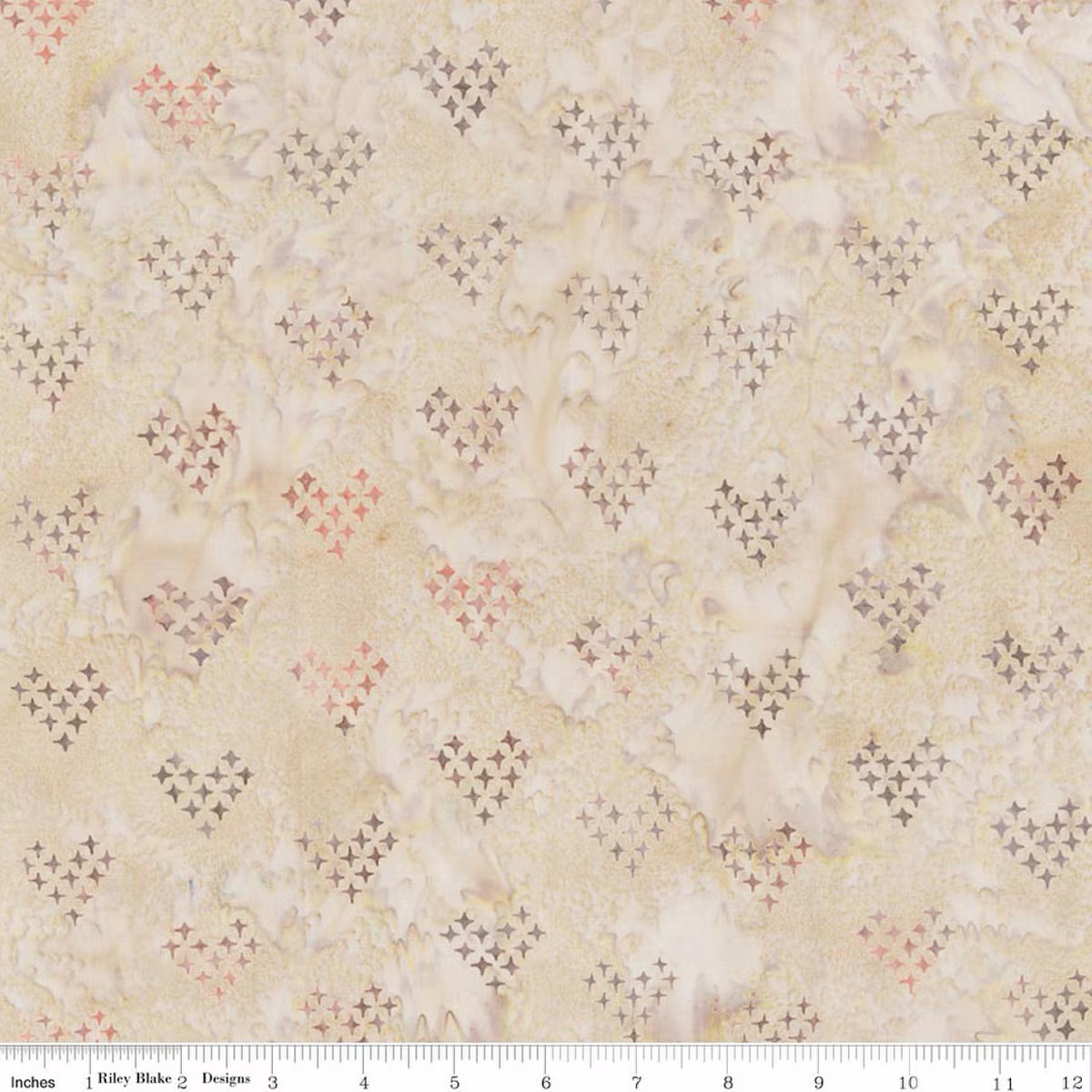 Coffee Cream Heart- Boho Batiks