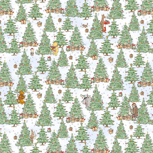 Green Snow- Christmas at Pooh Corner Minky