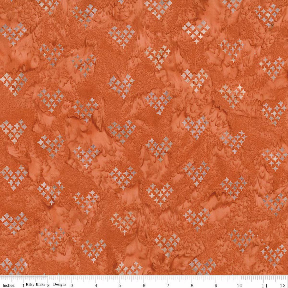 Salmon Run Hearts- Boho Batiks