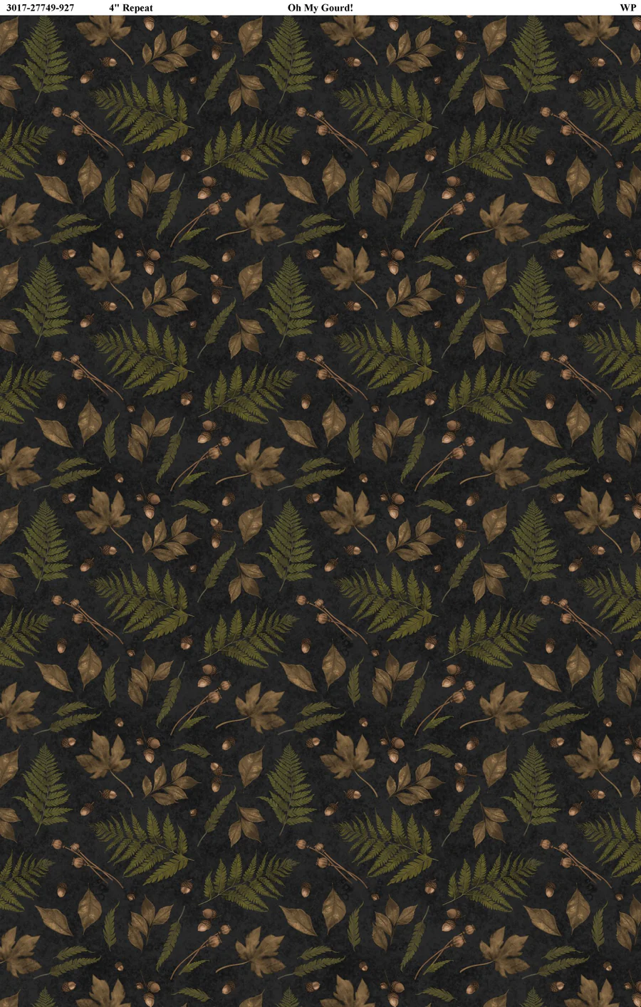 Fall Leaves Black- Oh My Gourd!