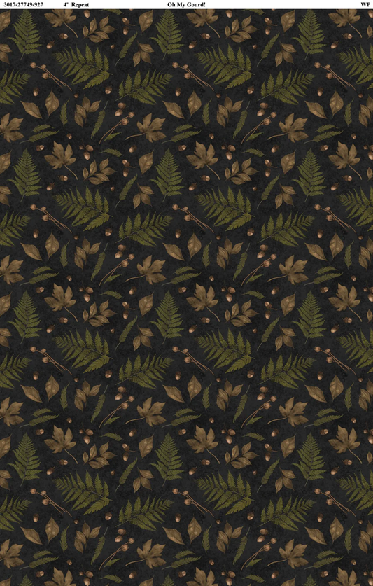 Fall Leaves Black- Oh My Gourd!