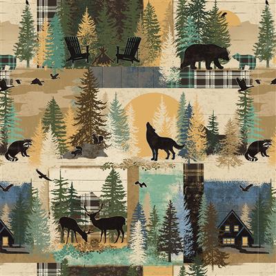 Patchwork Multi Flannel- Great Outdoors