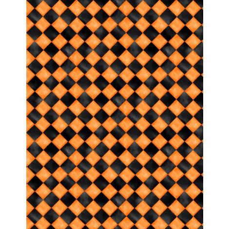 Harlequin Texture Orange- Spooky Tails