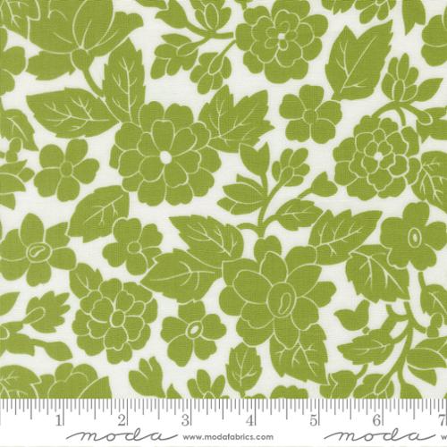 London Damask Floral White Leaf- Bloomsberry