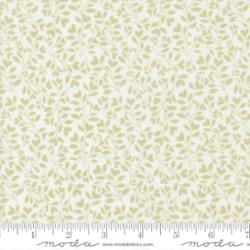 Hearts and Leaves Linen White/Light Green- Abide