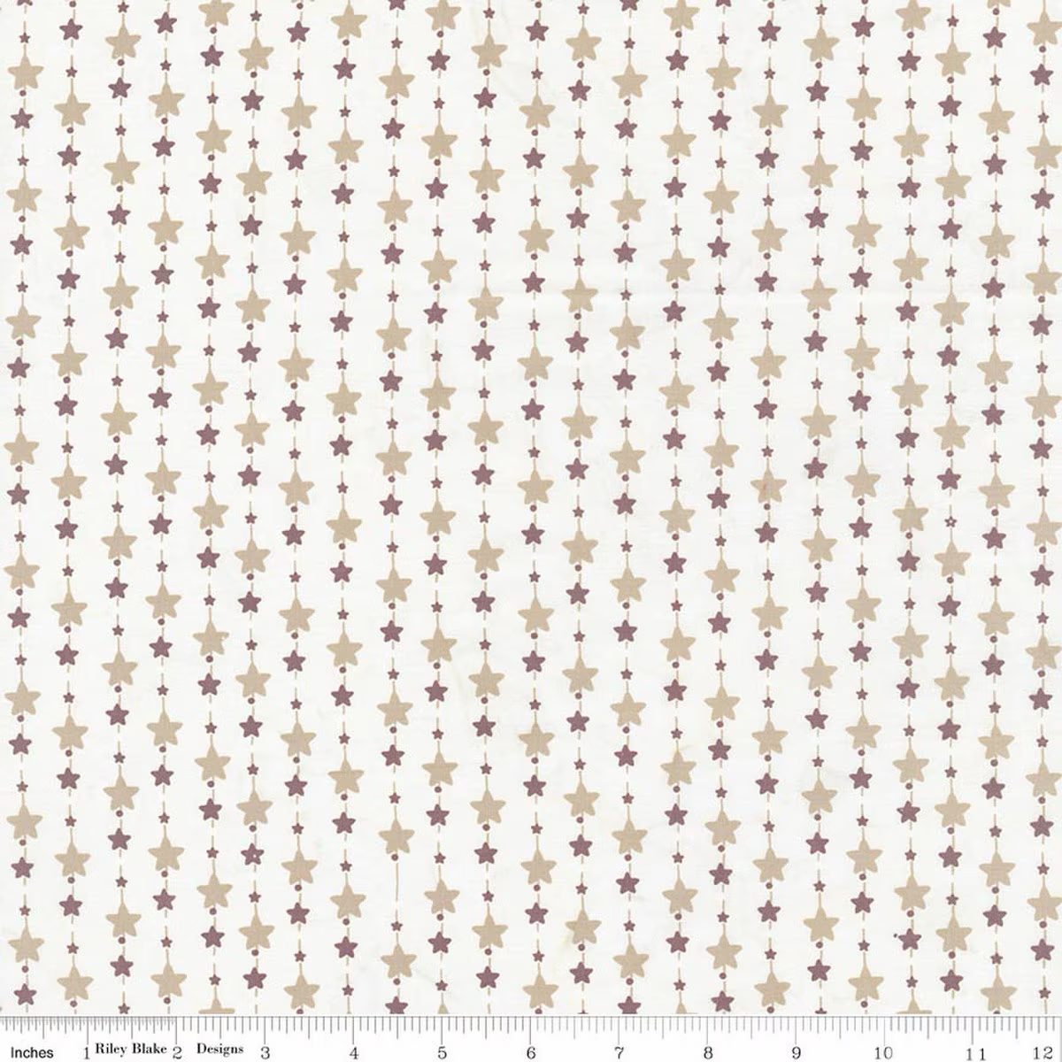 Snow White Star Stripe- Boho Batiks