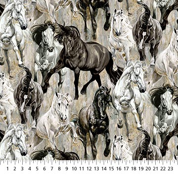Horses Light Brown Multi- Shadow & Light