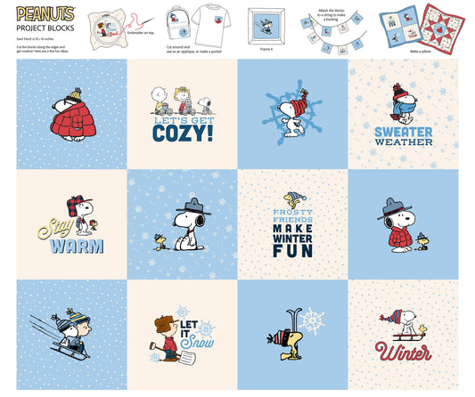 Peanuts Frosty Friends Project Block Panel