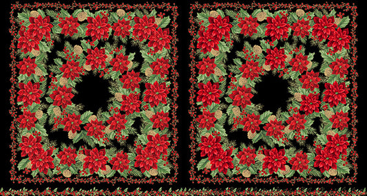 Christmas Wish Panel- Black/Gold