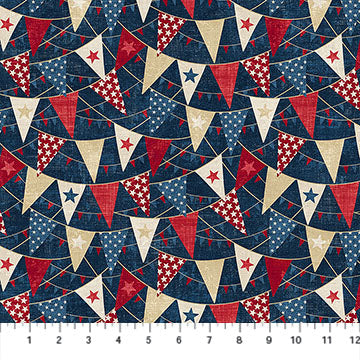 Bunting Navy Multi- American Heartland