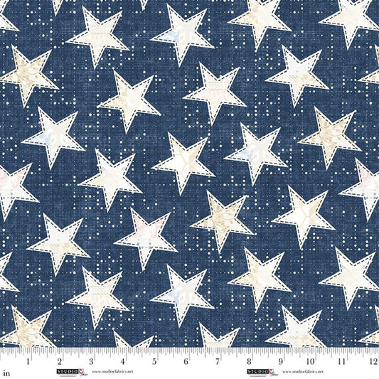 Big Stars on Blue- Pieces of America