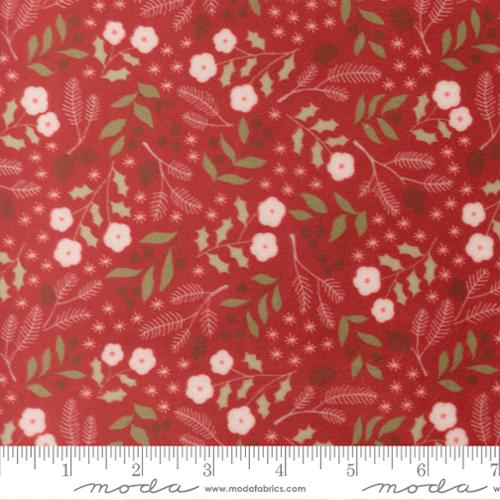 Winter Botanical Florals Cranberry- Christmas Eve Cuddle