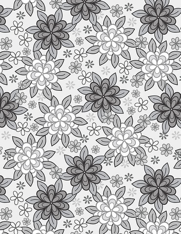 Light Gray Packed Floral- Cottage Reverie