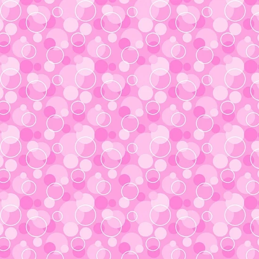 Bubbles Pink Flannel