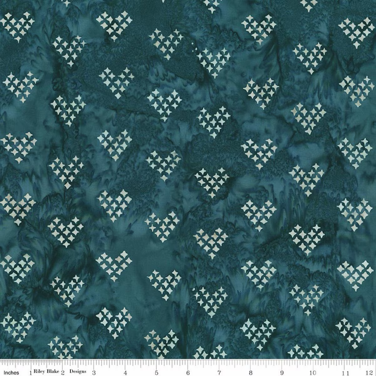 Stormy Seas Hearts- Boho Batiks