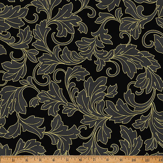 Black/Gold Scroll- Christmas Wish