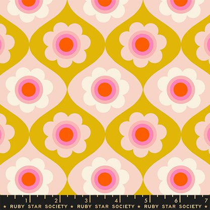 Retro Floral Goldenrod- Trinketry