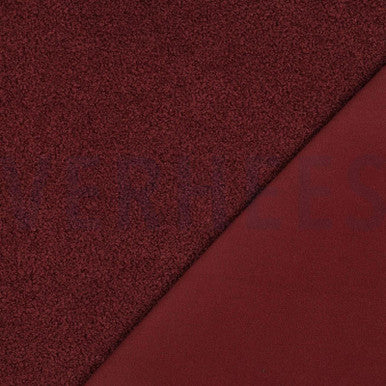 Teddy Fleece Double Sided Burgundy