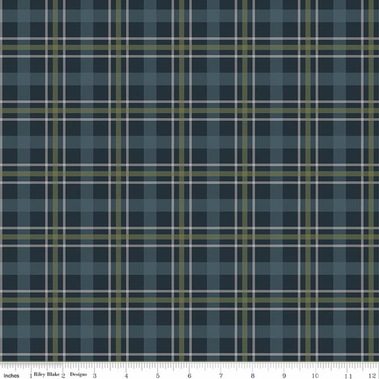 Cretaceous Plaid Navy Flannel