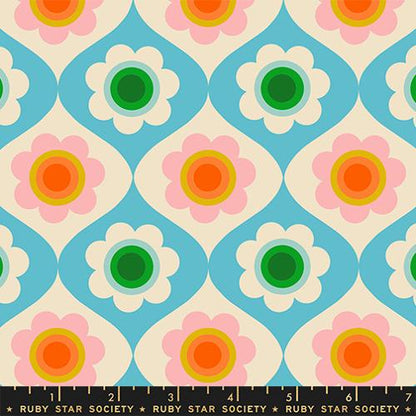 Floral Retro Turquoise- Trinketry