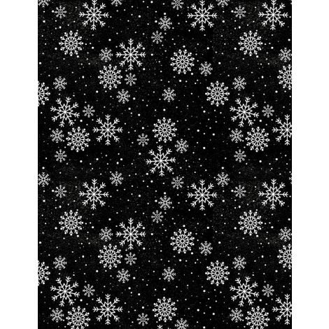 Snowflakes Black- Snowy Gnomies