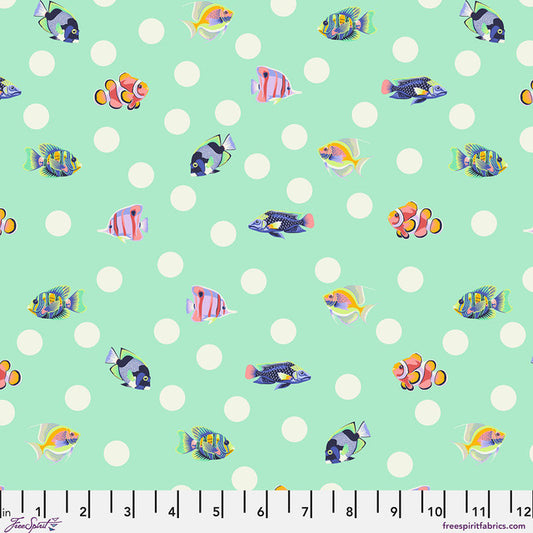 School Crossing- Seafoam- Floral Reef