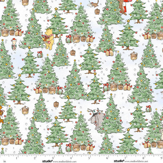 Green/Snow Christmas Trees- Christmas at Pooh Corner