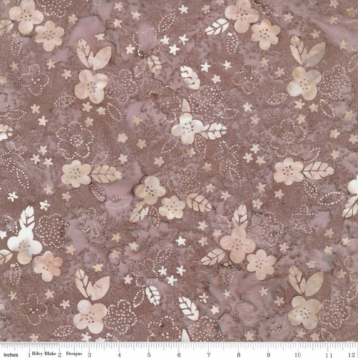 Taupe Floral- Boho Batiks