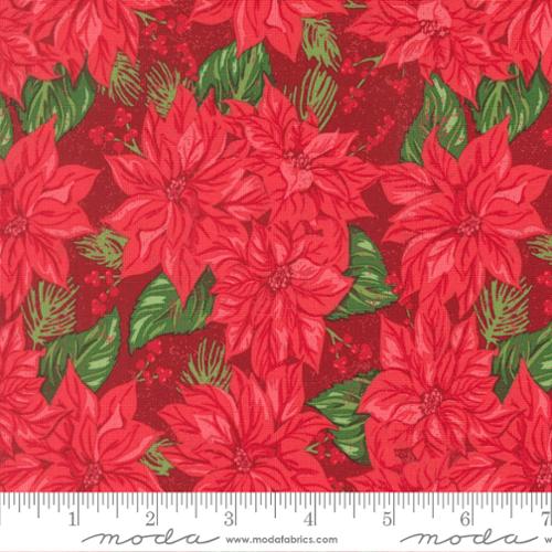 Cardinal Vintage Poinsettia Flowers- Holiday Cheer