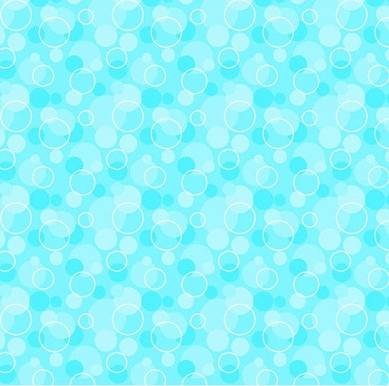 Bubbles Turquoise Flannel