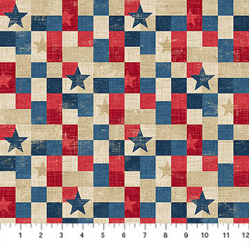 Patchwork Beige Multi- American Heartland