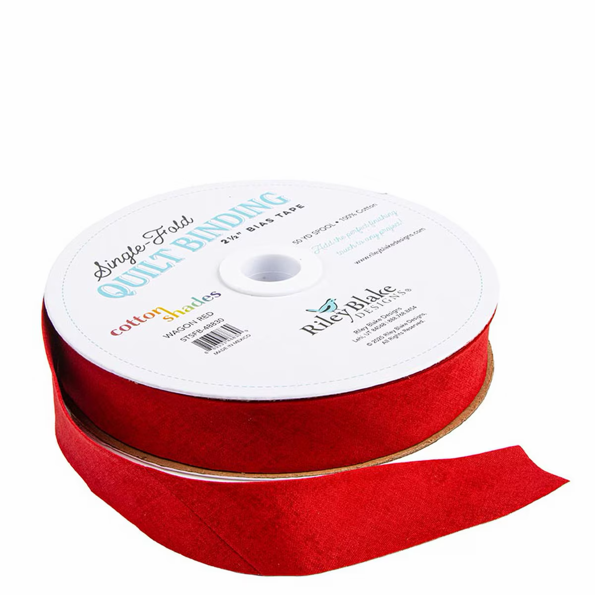 Single Fold Quilt Binding- Wagon Red