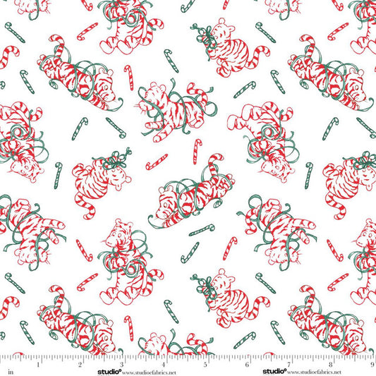 White/Red Peppermint Tigers- Christmas at Pooh Corner