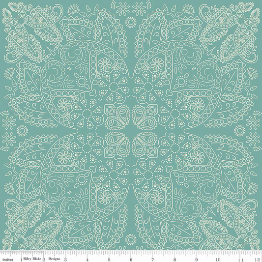 Cowboys Bandana Teal Flannel
