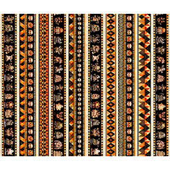 Halloween Monster Border Stripe Multi- A Haunting We Will Go