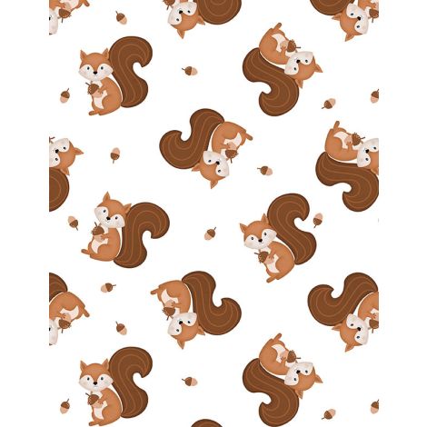 Squirrel Toss White- Woodland Whimsy