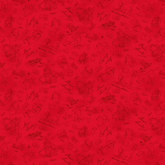 Red Dear Santa Mono- Christmas at Pooh Corner