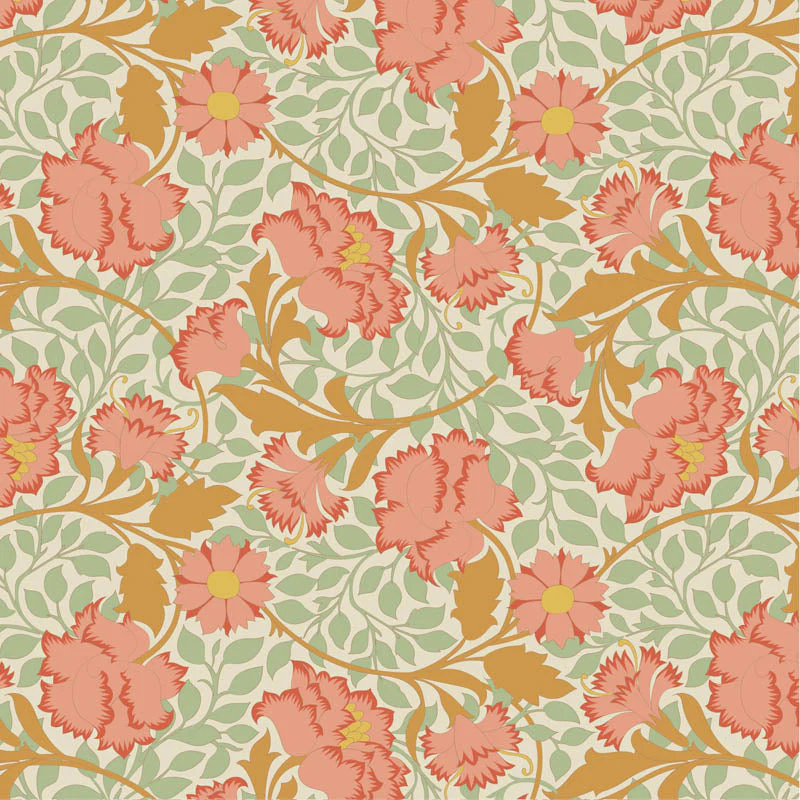 Songbird Floral Coral- Tilda