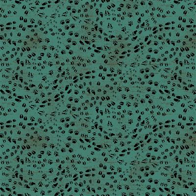 Animal Tracks Emerald Flannel- Great Outdoors