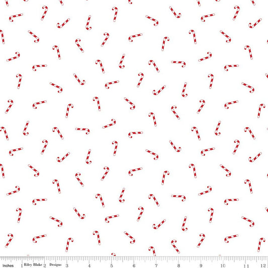 Seasonal Basics Candy Canes White