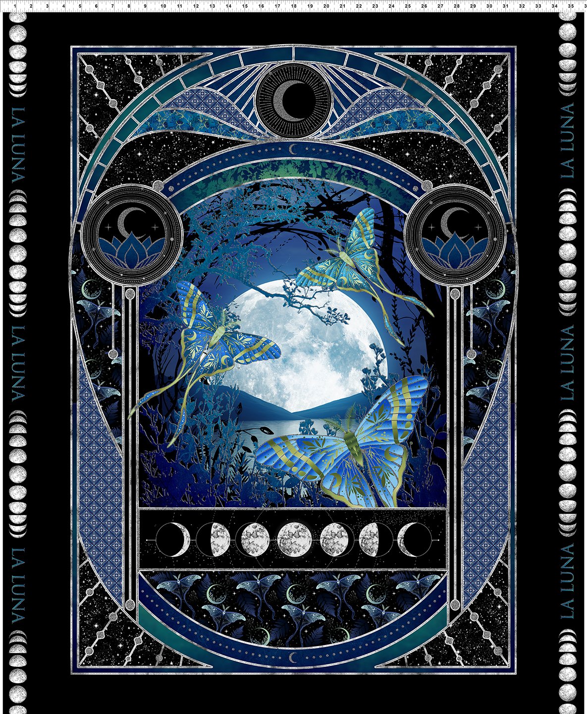 La Luna Large Panel Blue/Silver
