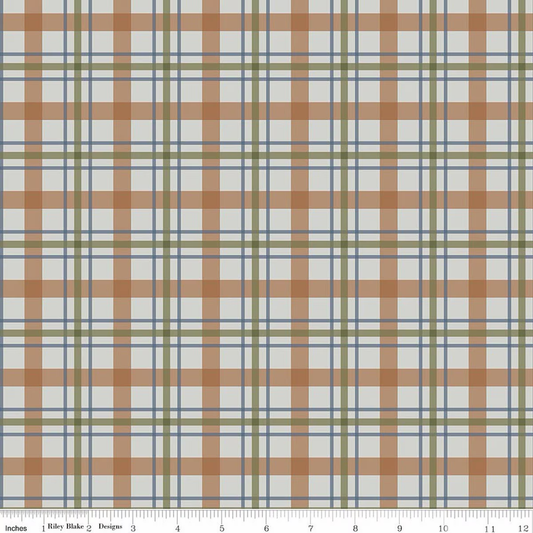 Cretaceous Plaid Gray Flannel