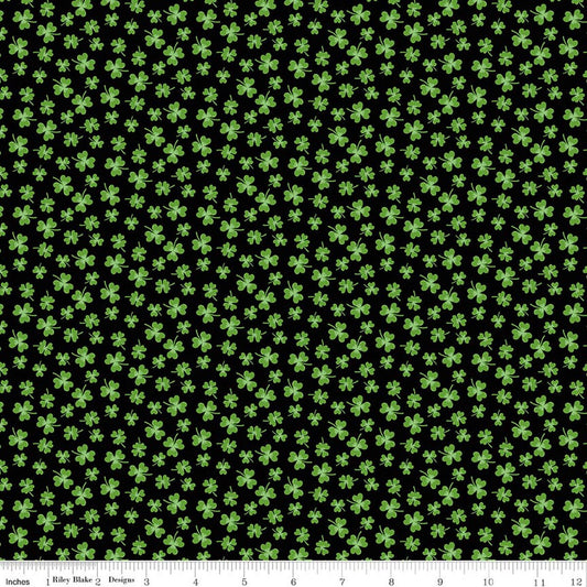 Seasonal Basics Shamrocks Black