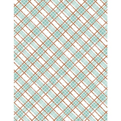 Plaid White/Teal- Woodland Whimsy